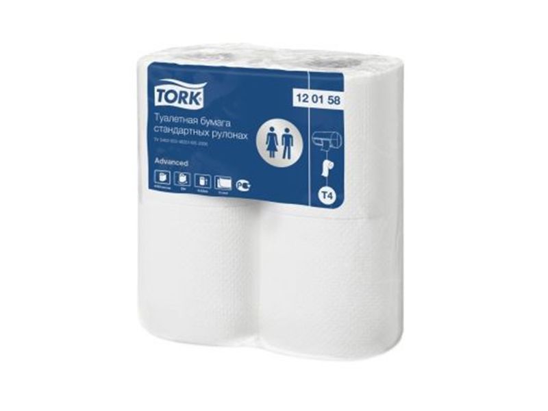 Tork туалетная бумага в стандартных рулонах 120158, в коробке 96 рулонов фото3