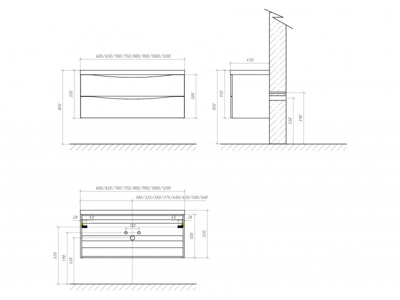 Тумба с раковиной belbagno marino 100 bianco opaco