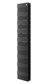 Радиатор биметаллический ROYAL THERMO PianoForte Tower 18 секции, бок. подк. 280/1440 Noir Sable