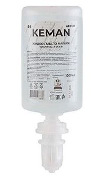 Жидкое мыло KEMAN Liquid soap soft мягкое, для диспенсеров S4, 1000 мл