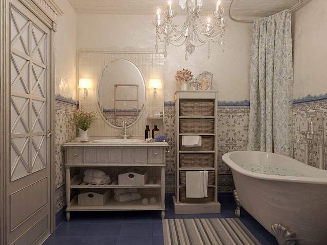 Очаровательный стиль прованс в ванной – 30 фото